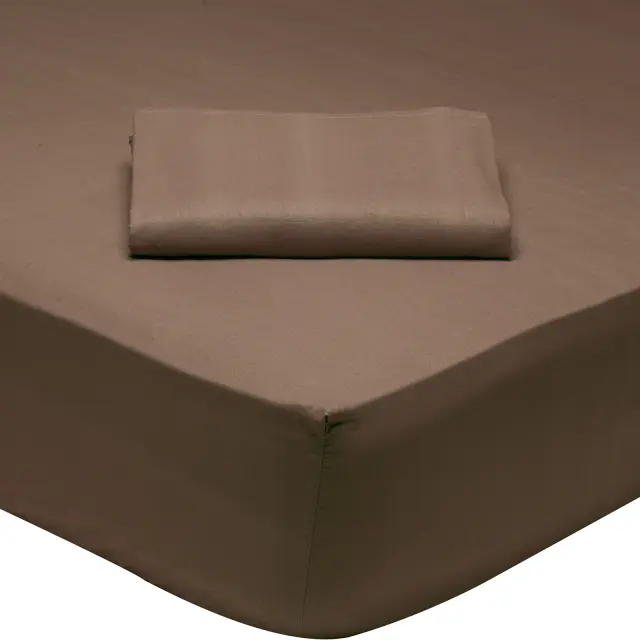 Σεντόνι Τεμάχιο Μονό με Λάστιχο 100x200+35 Καφέ Das Home 1004