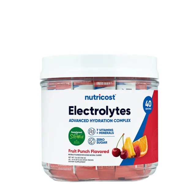Nutricost Electrolytes Hydration Stick Packs Fruit Punch, 156 g