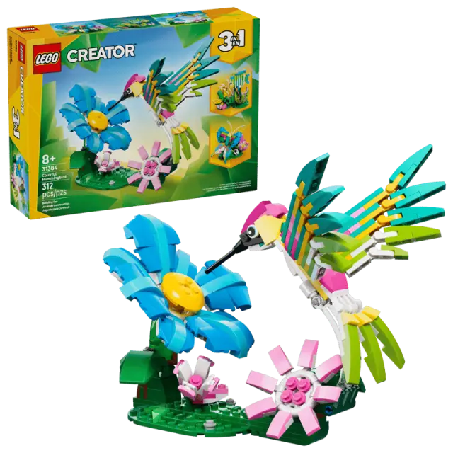 LEGO® Creator 3-in-1 Wild Animals: Colorful Hummingbird για 8+ Ετών 312τμχ - 31384 2