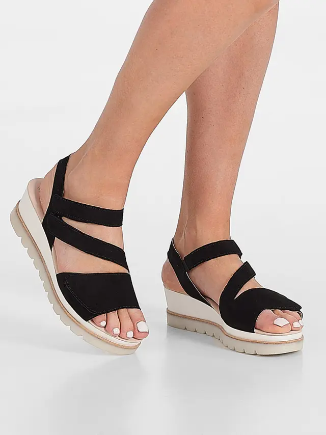 Gabor Πέδιλα Γυναικείο δέρμα/δέρμα Nubuck Μαύρο GAB/24640 17-BLACK 2