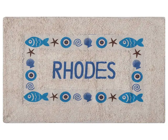 Πατάκι μάτι RHODES (50cm x 80cm) μπλέ - -