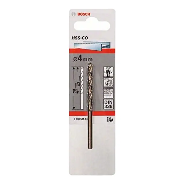 Τρυπάνι Ελικοειδές HSS Κοβαλτίου BOSCH 4mm