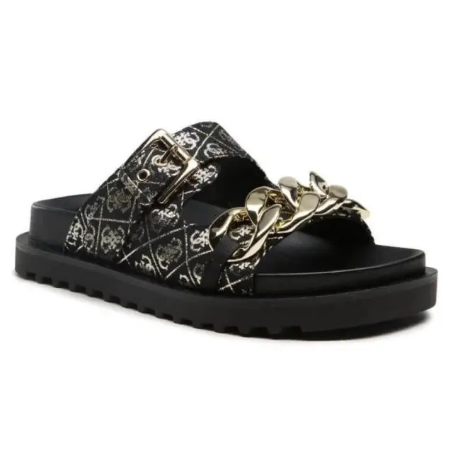 Παντόφλα Fatema με λογότυπο 4G Guess Black - 36