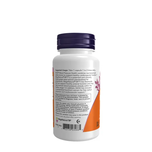 Now Foods Blood Pressure Health 90 φυτικές κάψουλες 3