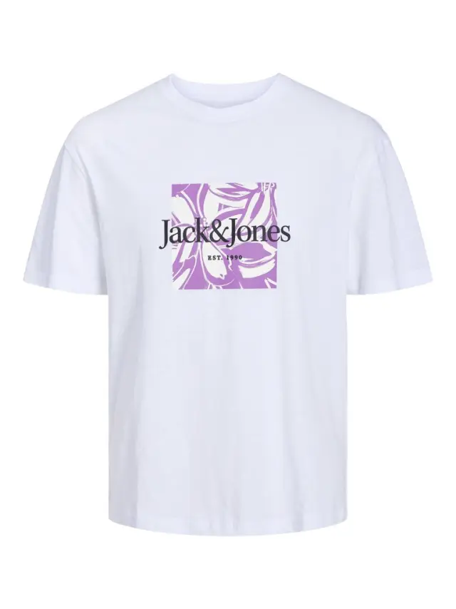 JORLAFAYETTE BRANDING TEE SS CREW NEC LN bright white - XL