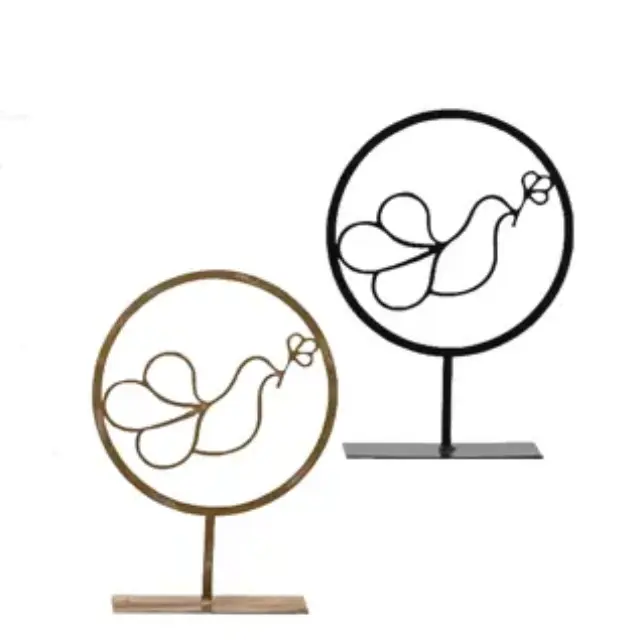 Beauty Home ΜΕΤΑΛΛΙΚΟ ΣΤΟΙΧΕΙΟ ΠΕΡΙΣΤΕΡΙ ΜΕ ΒΑΣΗ 38 cm Μαύρο