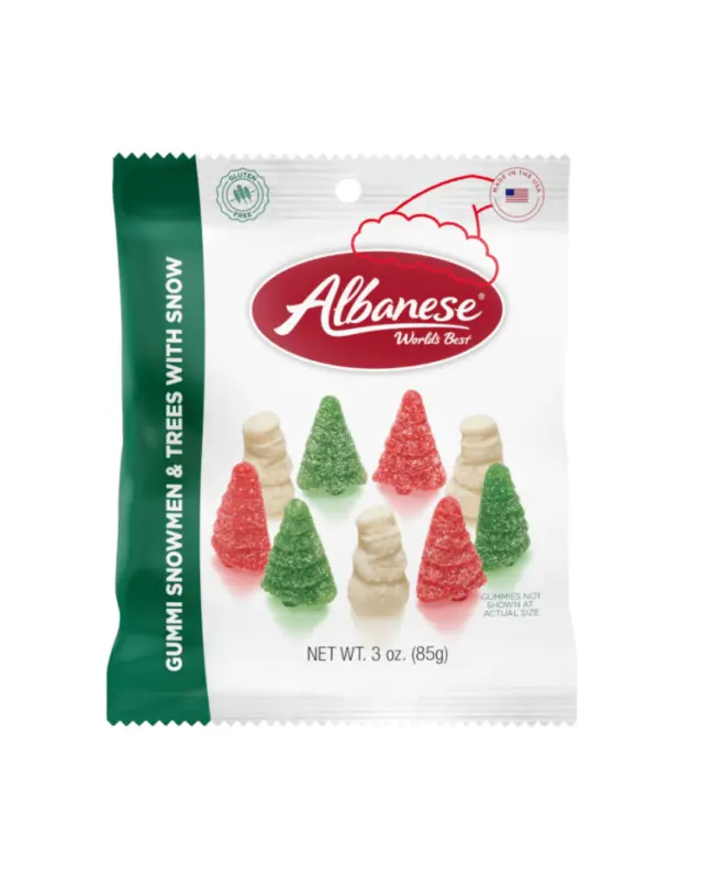 Albanese World's Best Gummi Snowmen & Trees Wiith Snow ΧΓ 85gr