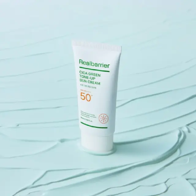 Real Barrier Cica Green Tone-up Sun Cream SPF50 PA++++, Αντηλιακό Προσώπου για Δέρμα με τάση για Ερυθρότητα 50 ml 2
