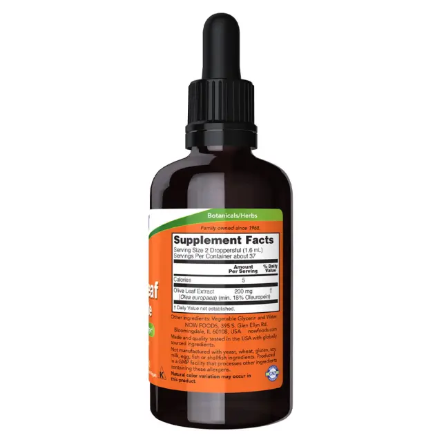 Now Foods Olive Leaf Glycerite 18% Liquid 2