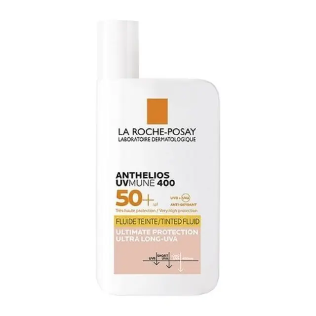 La Roche Posay Anthelios UVmune 400 Tinted Fluid SPF50+ Αντηλιακό Προσώπου για Πολύ Υψηλή Προστασία με Χρώμα, 50ml