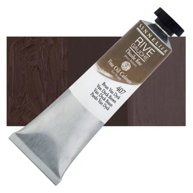 Sennelier Λάδι Rive Gauche 407 Van Dyck Brown - 40ml