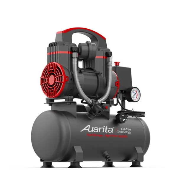 Αεροσυμπιεστής 1,25 hp 8 lt 220V αθόρυβος AUARITA 2