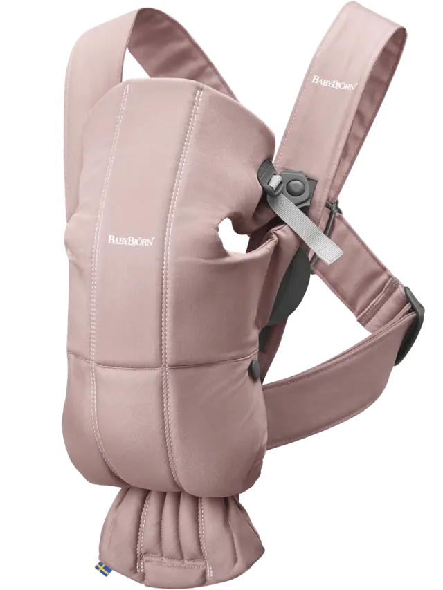 BabyBjörn Μάρσιπος Mini Cotton, Dusty Pink - 1408-021014E1