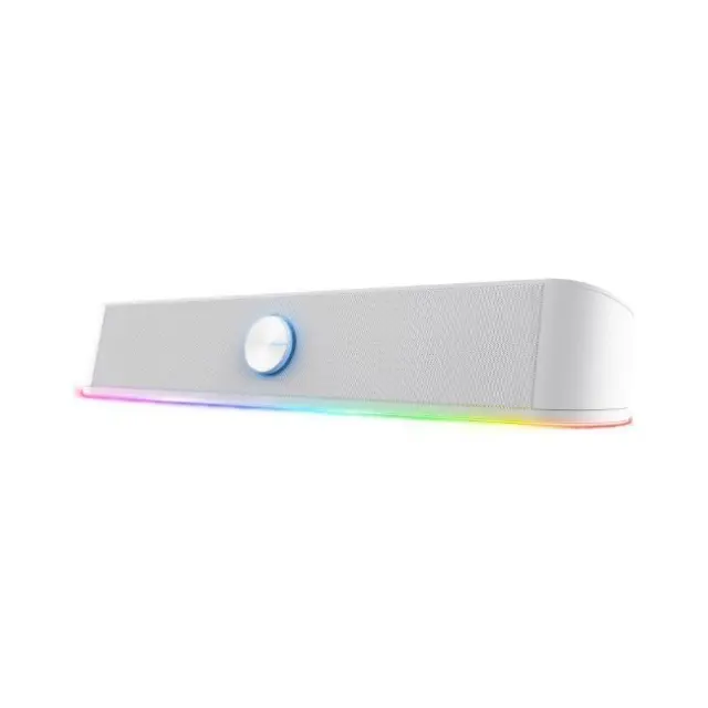 Trust GXT 619 Thorne RGB Illuminated Soundbar Ηχεία Υπολογιστή 2.0 με Ισχύ 12W σε Λευκό Χρώμα