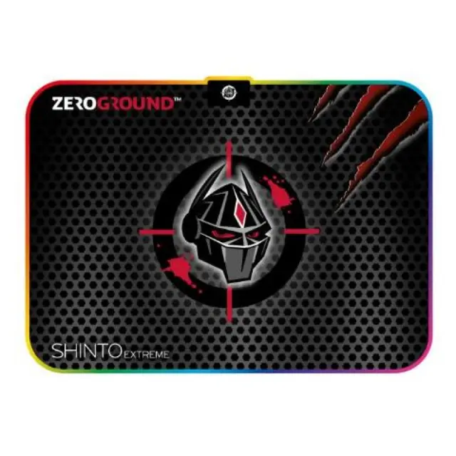 Zeroground Shinto Extreme v2 Gaming Mouse Pad Medium 350mm με RGB Φωτισμό Μαύρο