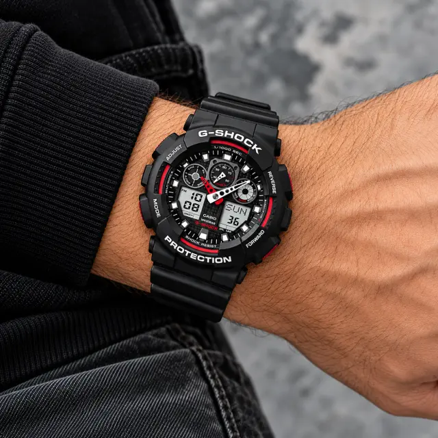 Casio G-Shock Analog/Digital Battery Watch with Rubber Strap Black (GA-100-1A4ER) (CASGA1001A4ER) 2