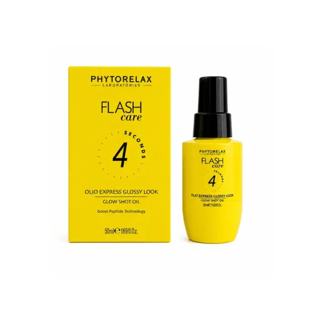 Phytorelax Laboratories Flash Care Glow Shot Oil 4''Seconds, Ξηρό Λάδι Μαλλιών σε Σπρεύ για Άμεση Λάμψη 50ml