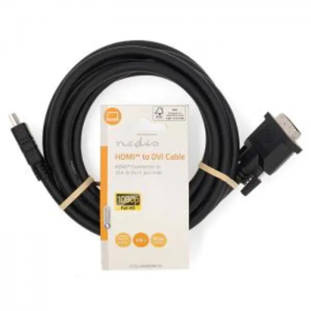 Καλώδιο High Speed HDMI αρσ. - DVI-D 24+1-Pin αρσ., 3.00m σε μαύρο χρώμα. 3