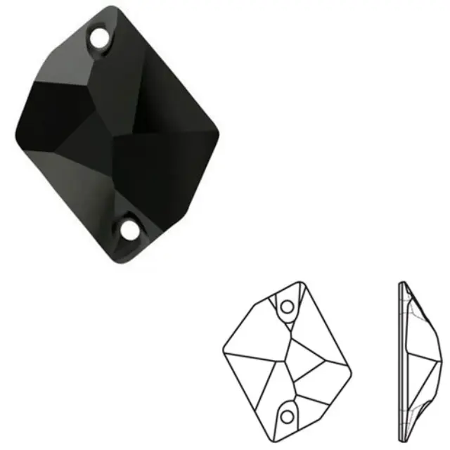 Swarovski 3265 Cosmic Sew-On Jet 20x16mm - 1τεμ