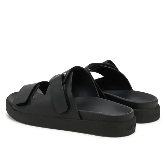 Γυναικεία Δερμάτινα Σανδάλια Calvin Klein HW0HW02489 BEH Μαύρα Μαύρο - 37 3