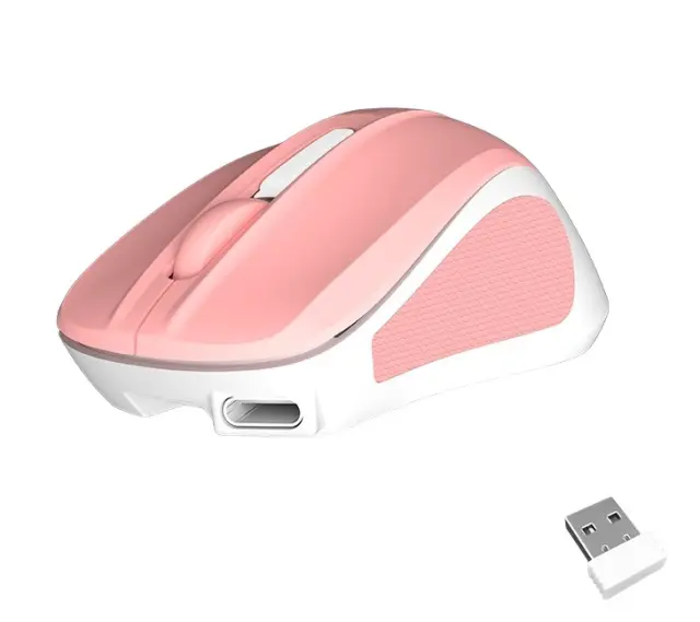 Meetion Silent Mini 2.4G Οπτικό Ασύρματο Ποντίκι (Ροζ) 17.001.0031 2