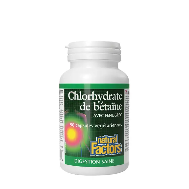 Natural Factors Betaine Hydrochloride with Fenugreek