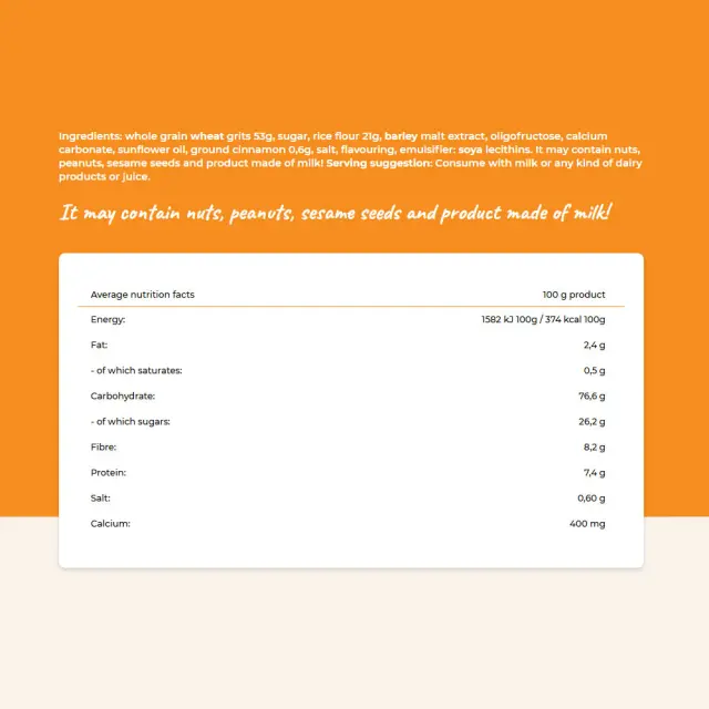 Cerbona Cinnamon Cereal Flakes With Calcium 2
