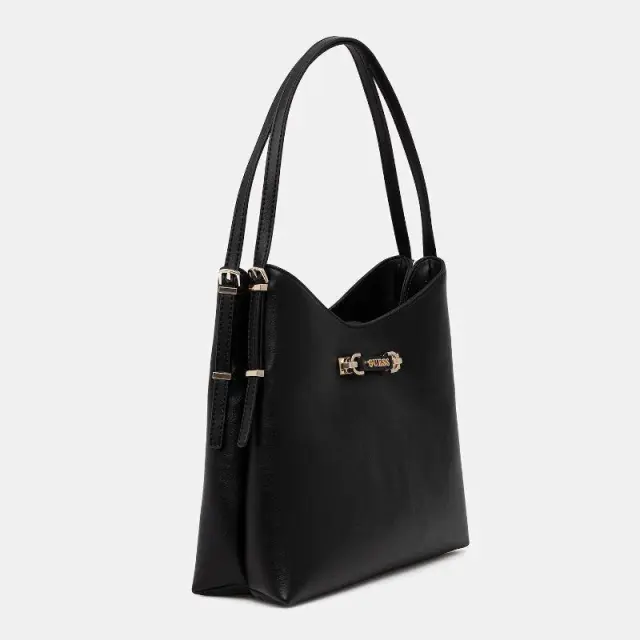 Guess - Γυναικεία Τσάντα Ώμου Lefia Large Hobo HWBG9644020-BLA Μαύρο 2