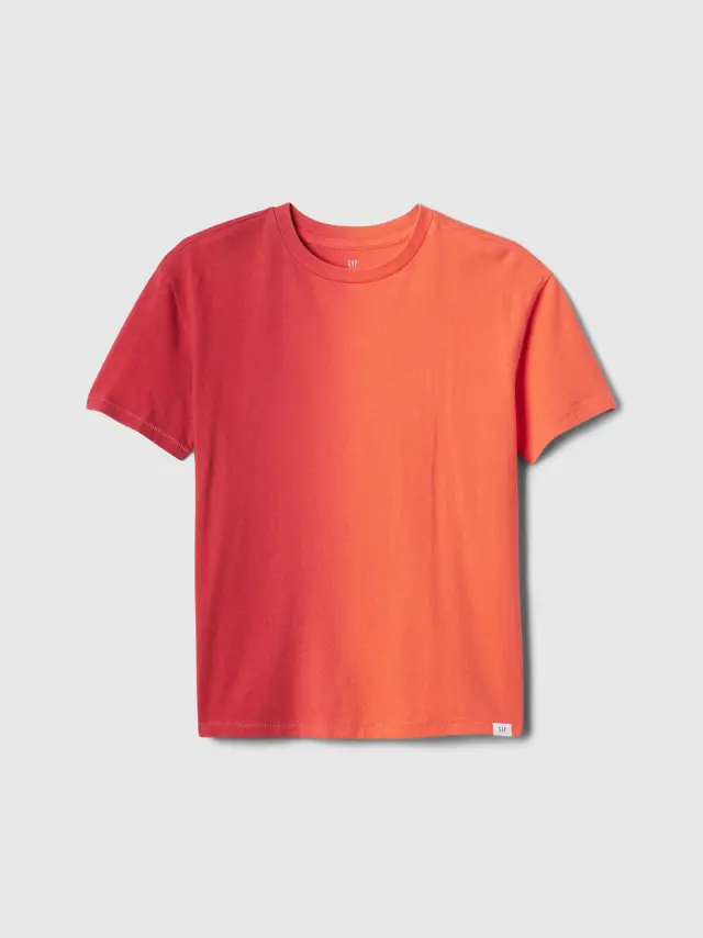 Κόκκινη SS Ombre Παιδική Μπλούζα Κοντομάνικη fire coral