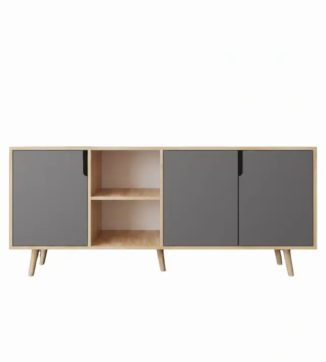 Κονσόλα FLEFLER Sapphire Δρυς / Ανθρακί 180x45x80