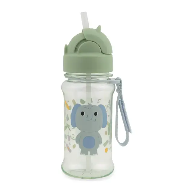 Skip Hop Besties Squad Tritan Παγούρι με Καλαμάκι 355ml Elephant Green 2
