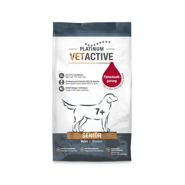 Platinum Vetactive Senior Μαγειρευτή Ξηρά 5Kg Μονόχρωμο