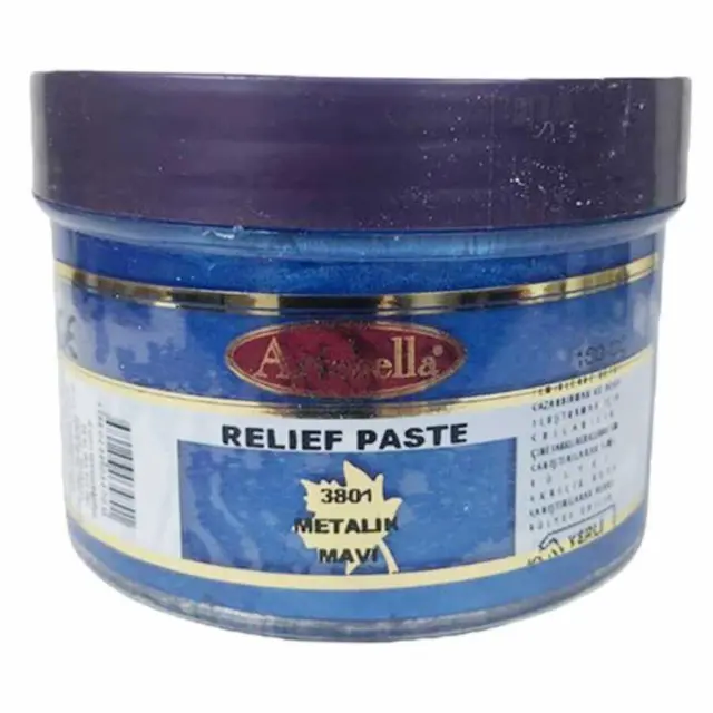 Artebella Μεταλλικη Πάστα Relief - 3801 Blue - 160ml