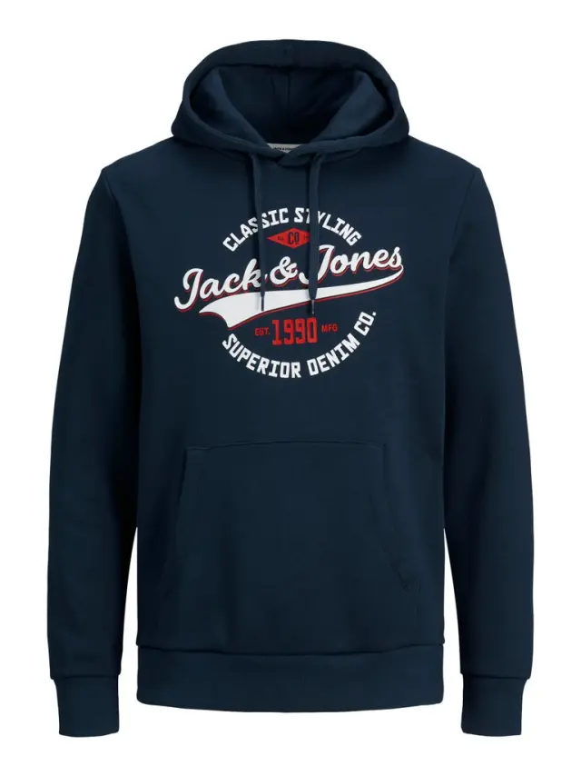 JJELOGO SWEAT HOOD 2 COL 21/22 NOOS navy blazer - S