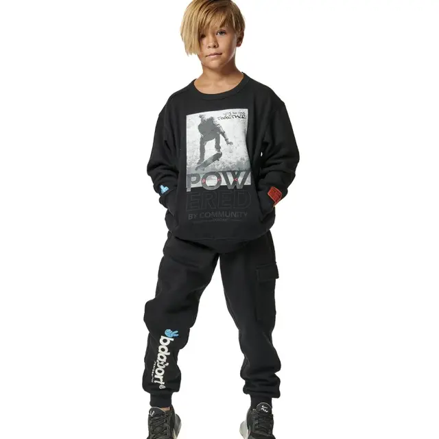 Body Action Jogging ΠΑΙΔΙΚΟ ΠΑΝΤΕΛΟΝΙ (024405-01-Black) - Μαύρο
