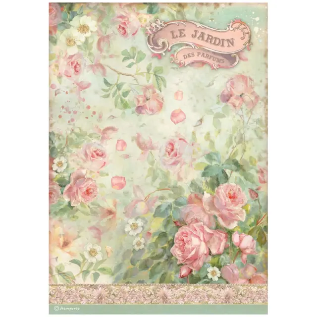 Ριζόχαρτο Stamperia 21x29cm, Rose Perfume, Garden of Parfumes
