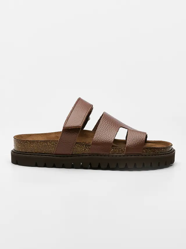 Genuins Παντόφλες Γυναικείο δέρμα Καφέ GEN/HERSE G106526 BROWN 3