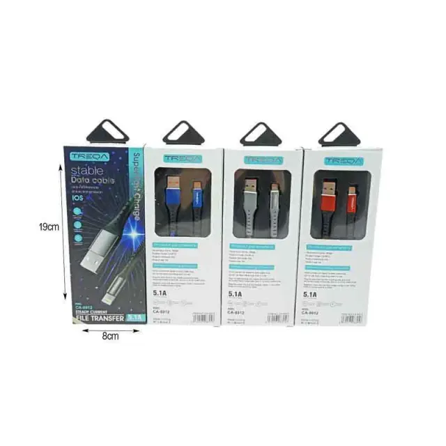 Treqa Φόρτισης Usb USB-A to Lightning Cable 1m CA-8912 2
