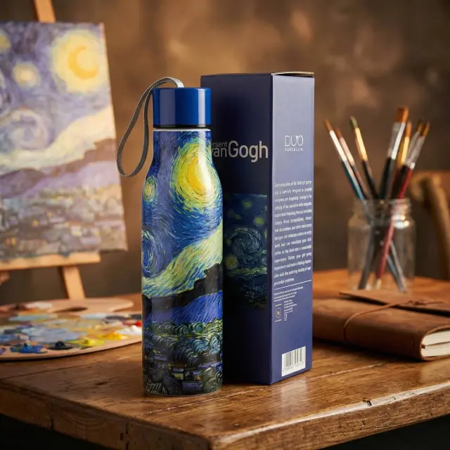 Duo gift Artists Μπουκάλι Θερμός 500ml: Starry Night 3