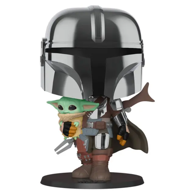 Funko Pop! Movies: Star Wars: - The Mandalorian with the Child 380 Bobble-Head Supersized 10" 2