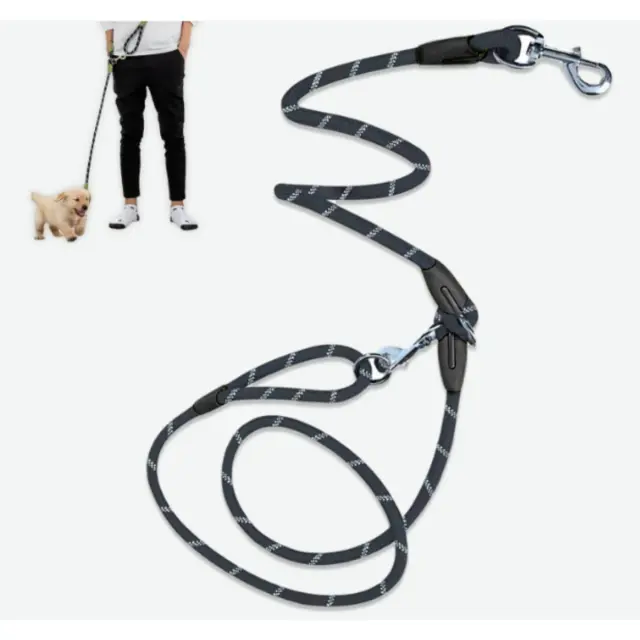 Λουρί Σκύλου Hands Free Μαύρο 1.5m+1mx1.2cm