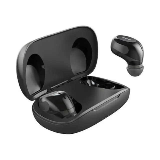 Awei T20 In-ear Bluetooth Handsfree Ακουστικά με Αντοχή στον Ιδρώτα και Θήκη Φόρτισης Μαύρα