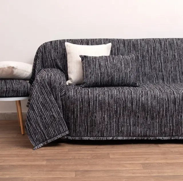 Ριχτάρι Πολυθρόνας 180x150 Anna Riska 1453 Black 100% Chenille
