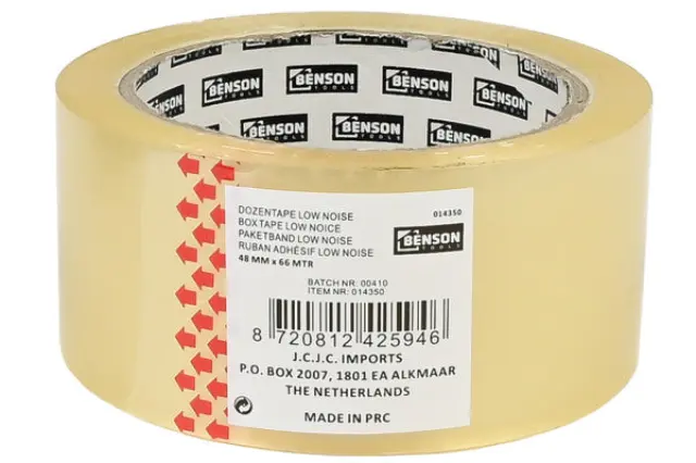 Box tape transparent low noise 66 m x 48 mm