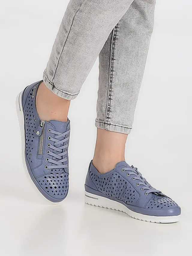 Mephisto Sneakers Γυναικείο δέρμα Μπλέ MEP/JUNE PERF SEA BLUE 2
