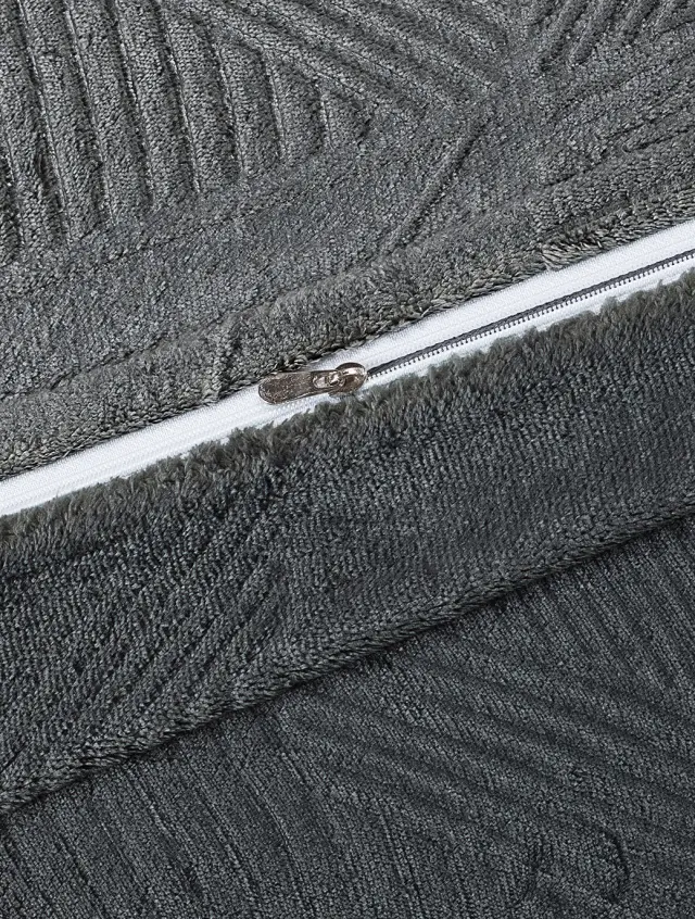 Παπλωματοθήκη EIRA ANTHRACITE MADI υπέρδιπλη: 220 x 240 εκ. 2