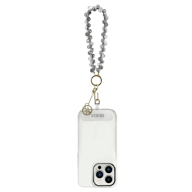 Guess Universal Wrist Strap Crystals 4G Charm Black 3