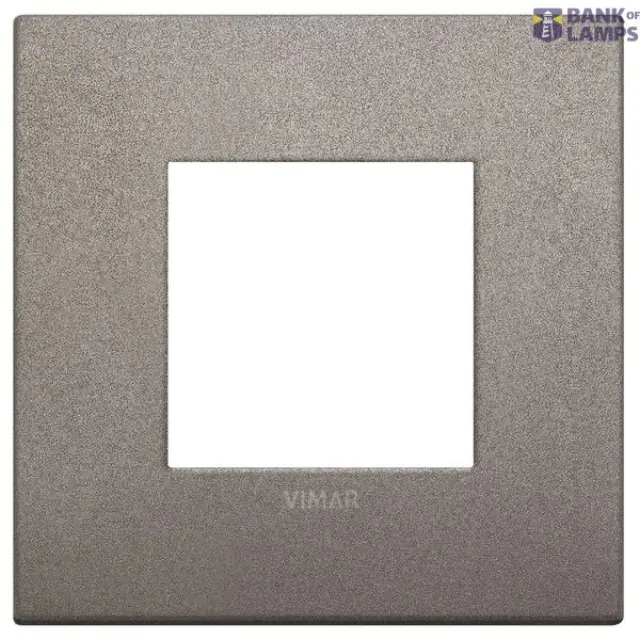 Classic plate 2M metal matt titanium