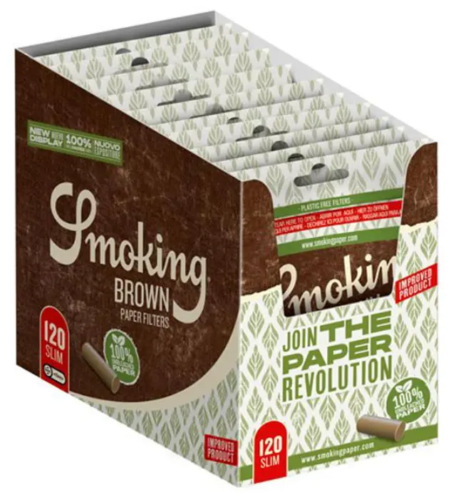 Smoking Φιλτράκια Ακατέργαστο Slim 6mm 100% Bio - 120φ. 2