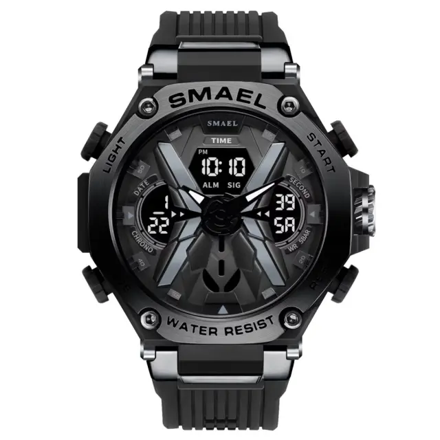 SMAEL Digital Watch Multi Function Sports Black